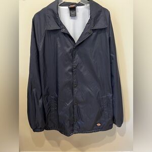 Dickies Men’s Jacket Windbreaker Black Water Resistant Style #76242 Sz XL